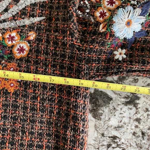 Zara Short Embroidery Dress with Sequins - Picture 6 of 6